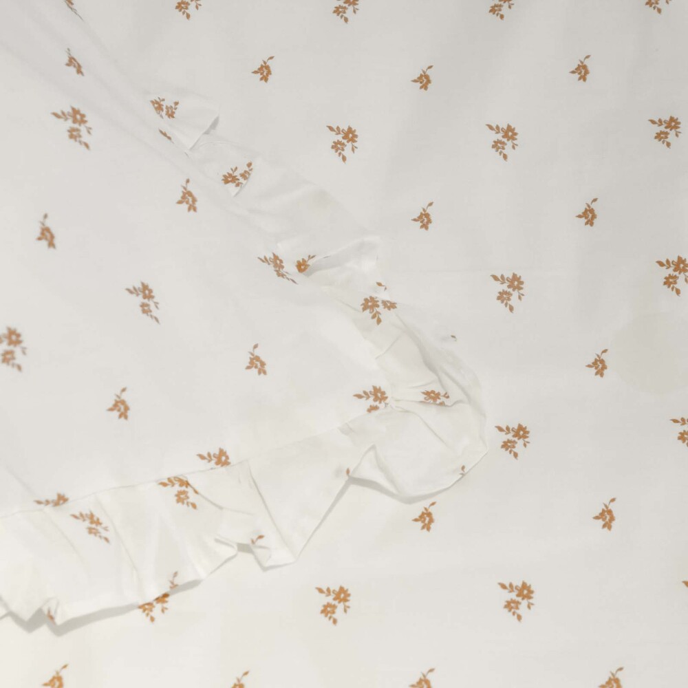 ACOLCHADO ALGODON NATURAL-BEIGE FLOR