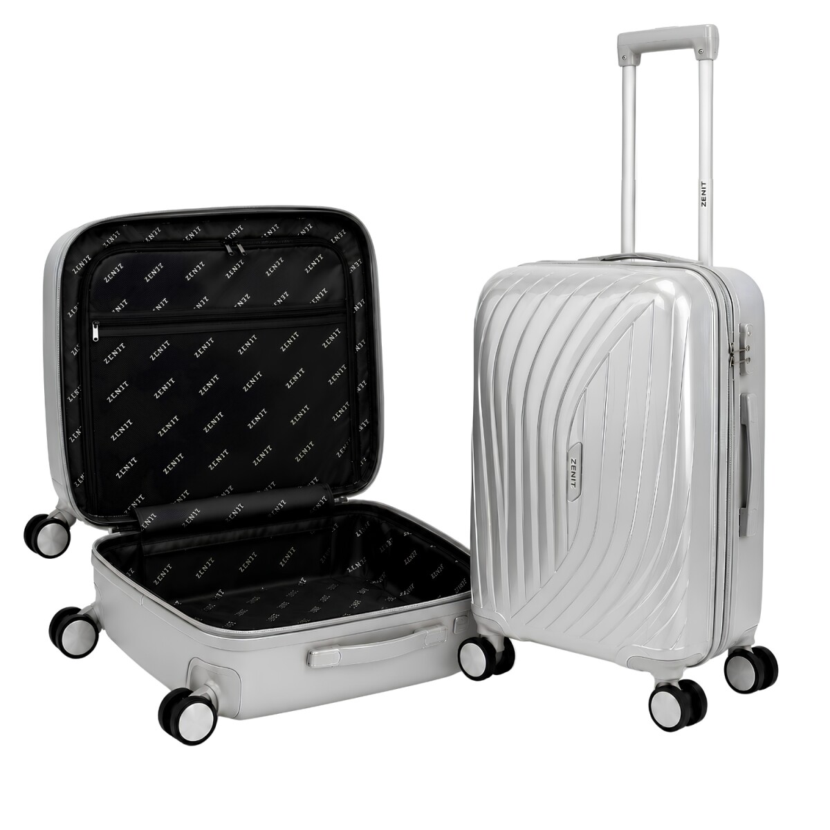 Valija Carry On Zenit Florencia - Plateado 