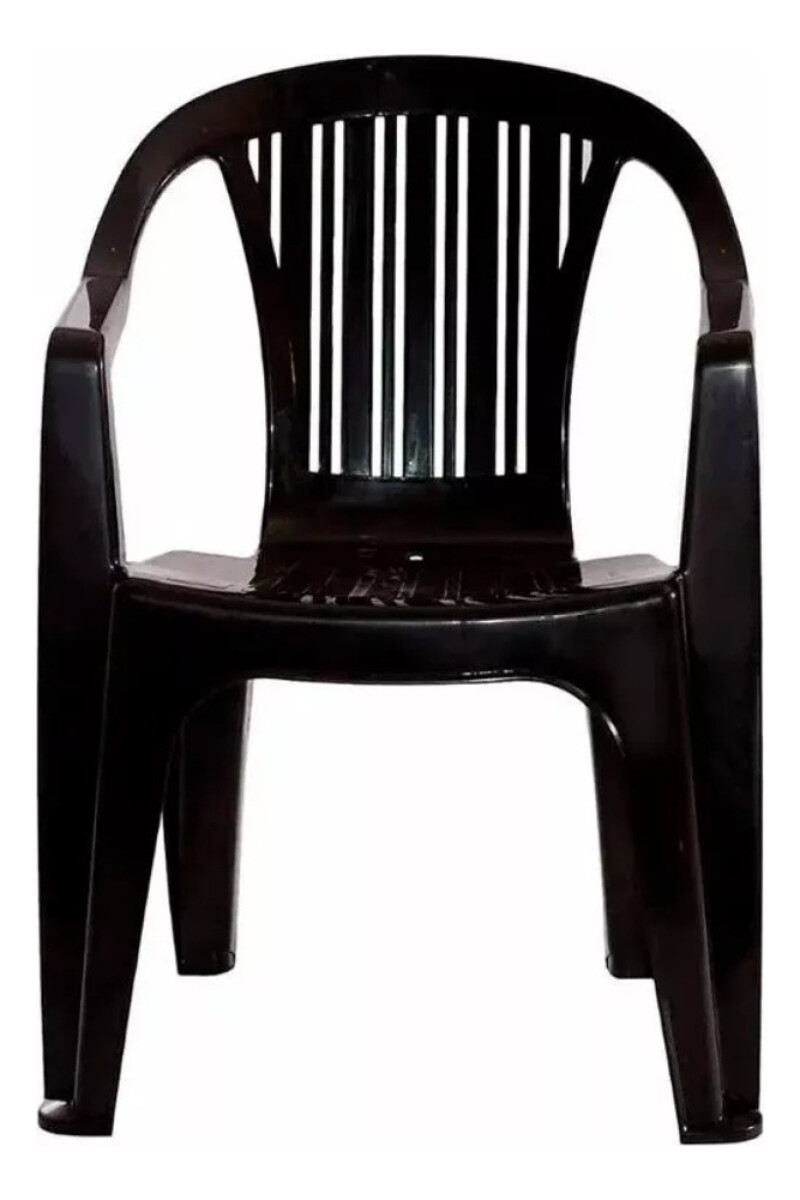 Silla Plástica Negra Plástico Resistente Interior/exterior - Negro 