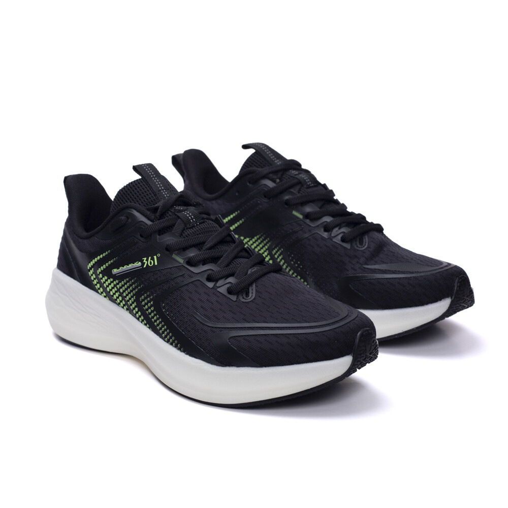 Zapatillas Running M Cushion Shoes Hombre Obsidian Black/lt.green