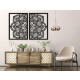 Díptico Mandala Calada 103 X 70 Cmts Madera Decor Negro