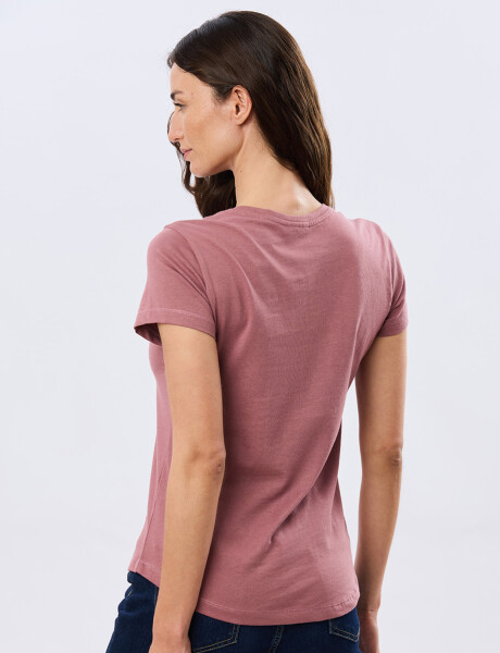 REMERA BÁSICA DE ALGODÓN Rosa Oscuro
