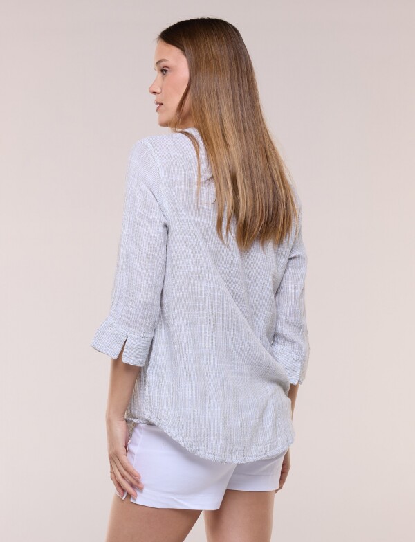 Blusa Con Textura Manga 3/4 OLIVA