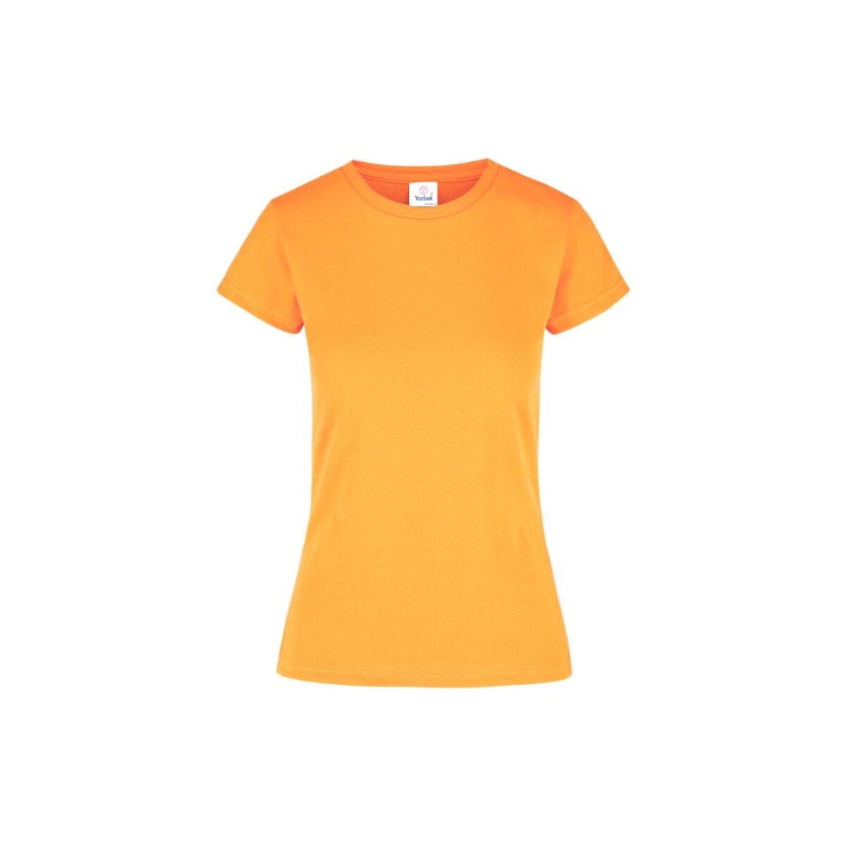 Camiseta jaspe a la base dama - Naranja neón 