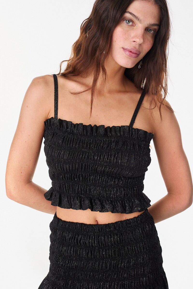 Top Shell Negro/Plata