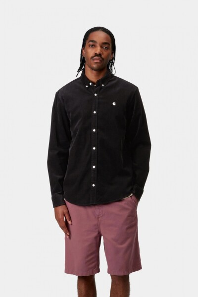 L/S Madison Fine Cord Shirt Negro
