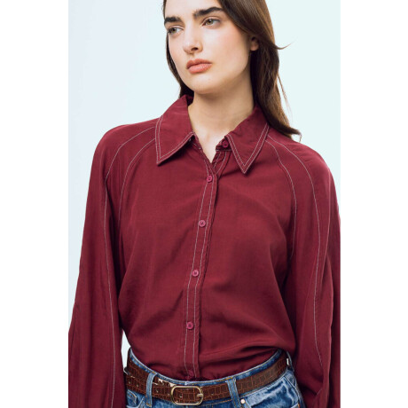 Camisa Nina Bordeaux