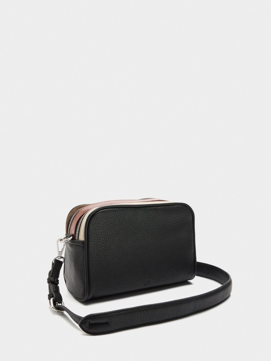 Bolso Bandolera Detalles De Piel marron