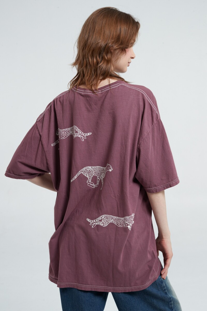 CHEETAHS OVERSIZED TEE Violeta