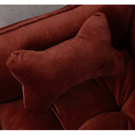 CAMA MASCOTAS C/ALMOHADÓN POLIESTER ROJO ANK-07