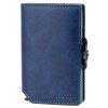 Billetera Baleine Kansas en Aluminio y Cuero con Protección RFID Original Navy