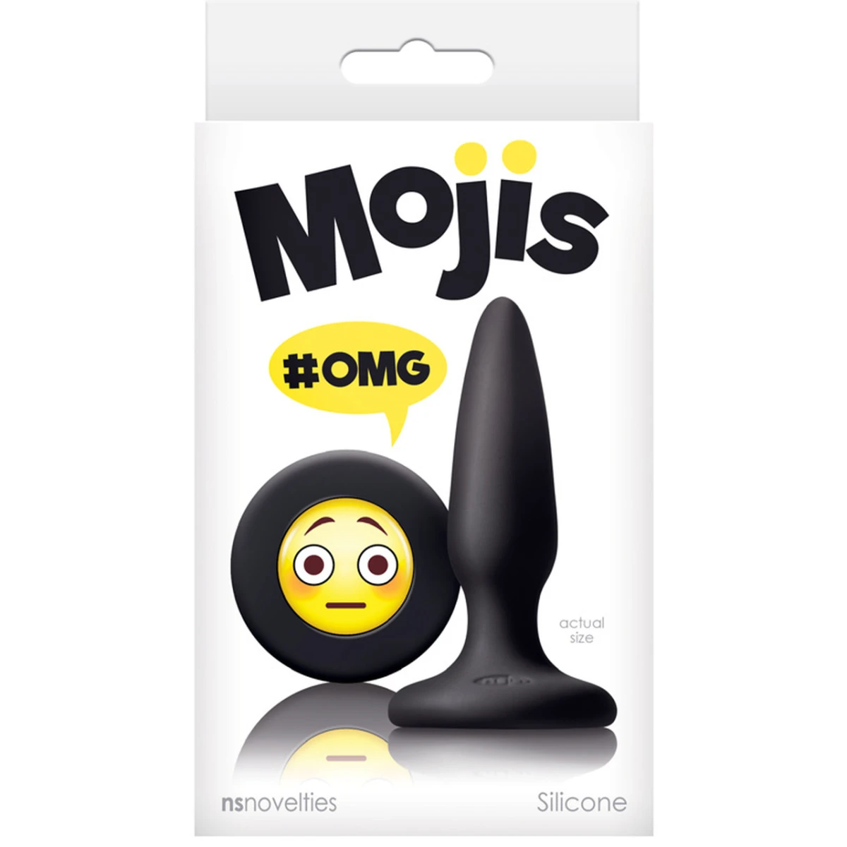 Plug Anal Mojis #OMG Silicona Negro 3.4" 