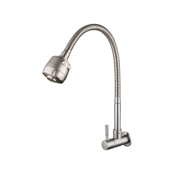 Grifo de Mesada Acero Inoxidable con Pico Flexible Satinado Grifo De Mesada Acero Inoxidable Con Pico Flexible Satinado