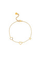 Pulsera Corazon Estrella Ciculo Oreiro dorado