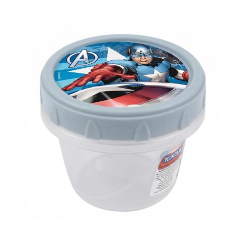 Pote Plástico 300 ml con Tapa Rosca Capitán América