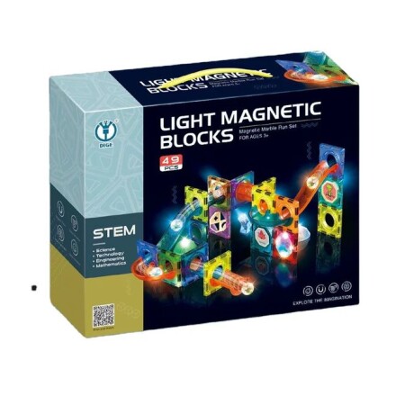 Bloques Magnéticos Luminosos 49 Piezas 001
