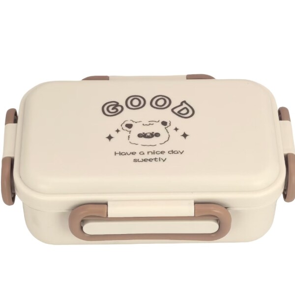 Bento box cartoon beige