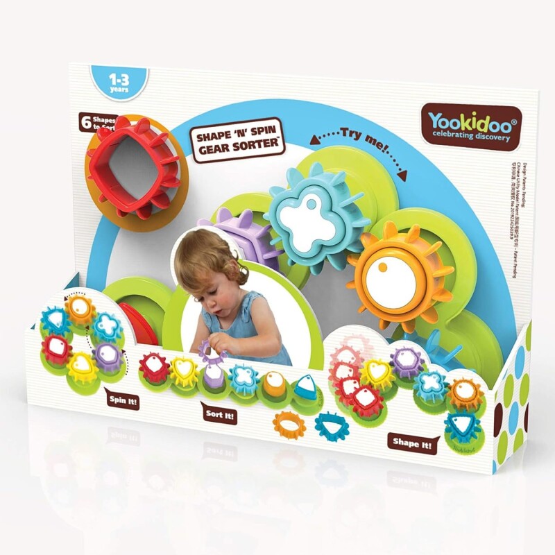 Encastre de Formas y Engranajes Shape N Spin Yookidoo +12 Meses Encastre de Formas y Engranajes Shape N Spin Yookidoo +12 Meses
