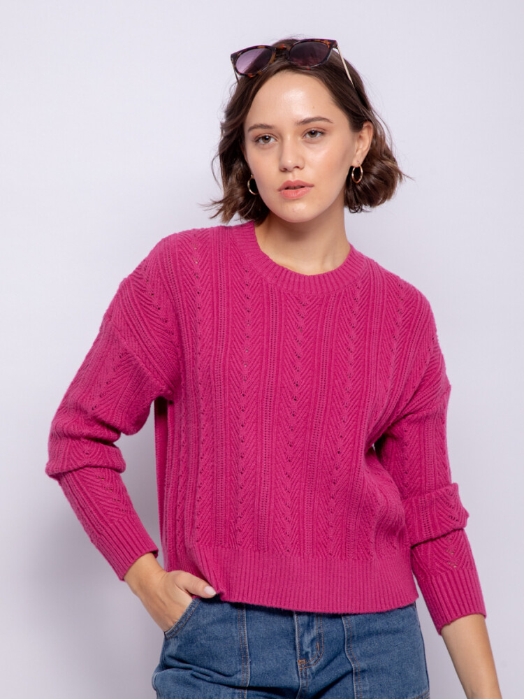 SWEATER TIBET Rosa Orquidea