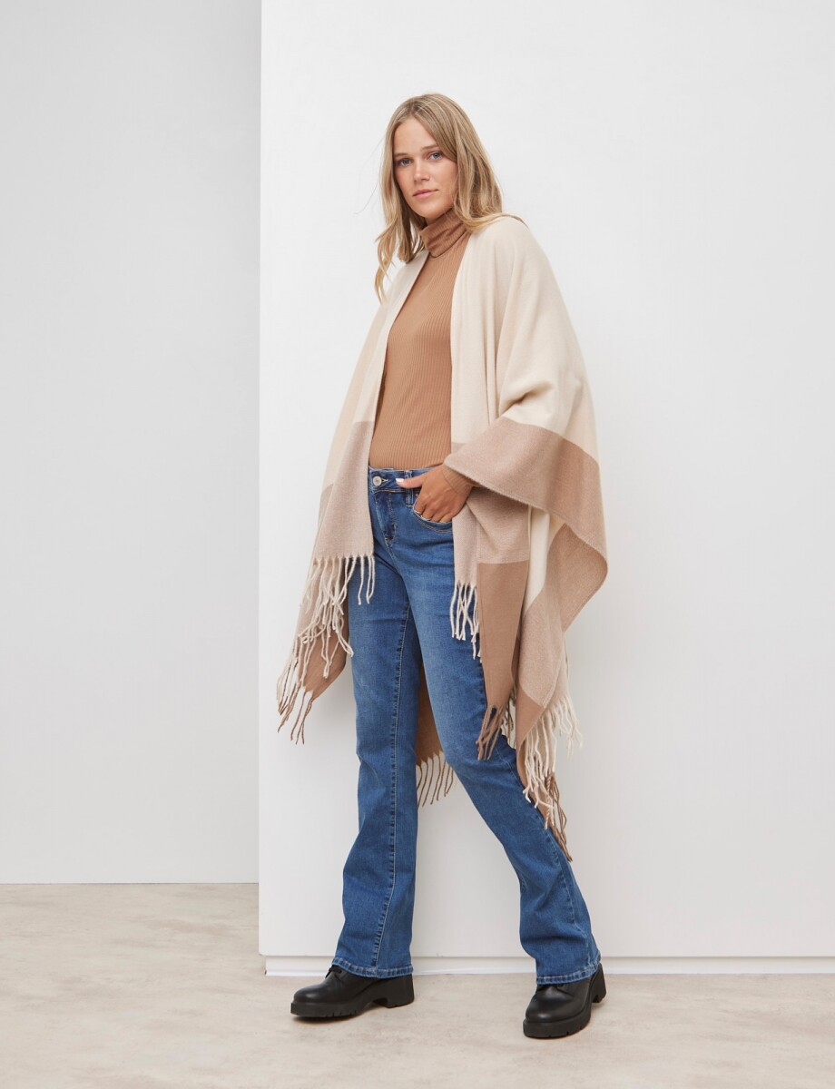 Ruana Soft Colorblck - Multi/tostado 
