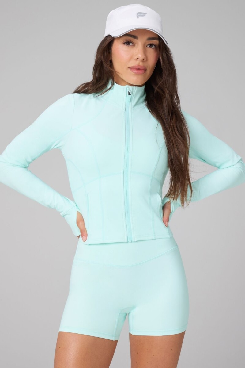 Casaca Perfect Storm Cropped Train Jacket Mujer - Aqua Aura 