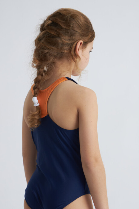 Malla de Nataci�n Azul/Naranja