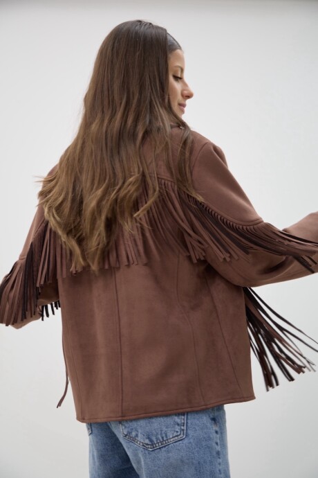 Campera gamuza flecos Campera gamuza flecos