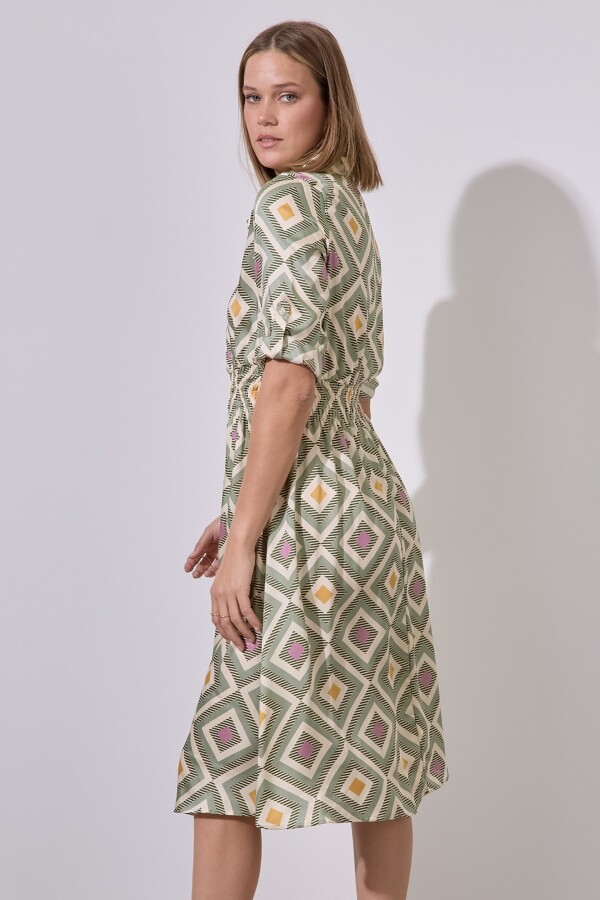 Vestido Printed MULTI/VERDE