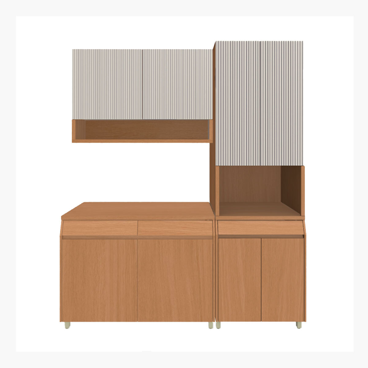 Juego Modular Para Cocina Incluye Aereos Bajo Mesada Y Torre 
