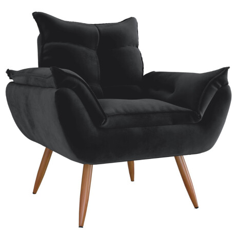 Sillón Butaca Poltrona Turín 1 Cuerpo con Patas de Eucalipto Negro