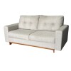 Sofa 3 cuerpos - Respaldo capitoneado - Tela beige Sofa 3 cuerpos - Respaldo capitoneado - Tela beige