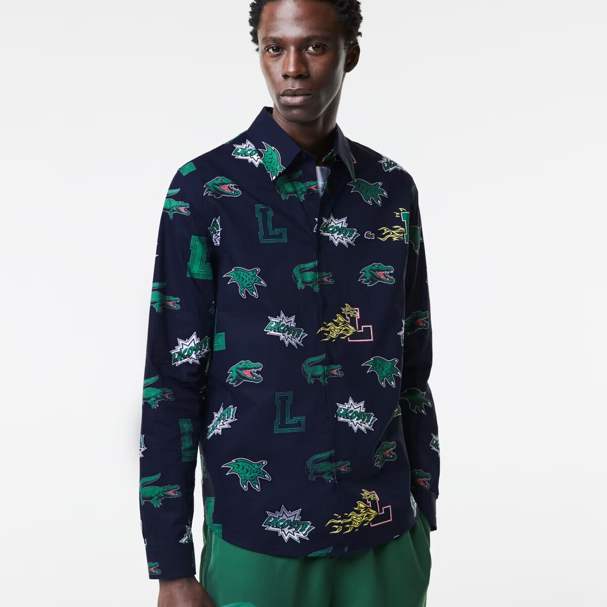 Camisa Lacoste Crocodile Print 