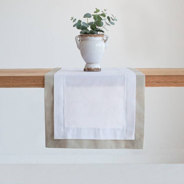 Caminero Florencia Blanco con tablas Beige
