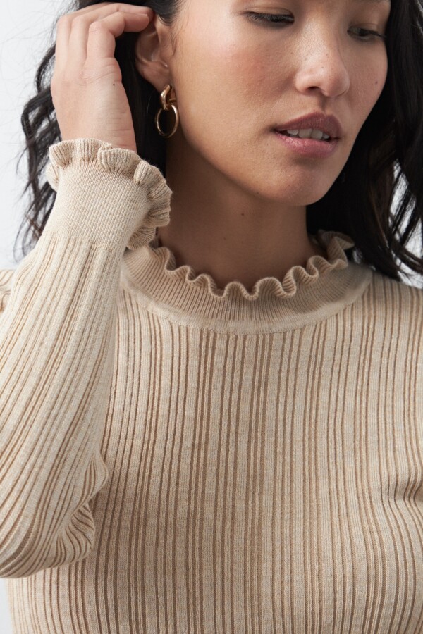 POLERA BETANIA Beige Melange