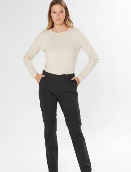 PANTALÓN CLÁSICO CON SPANDEX Negro