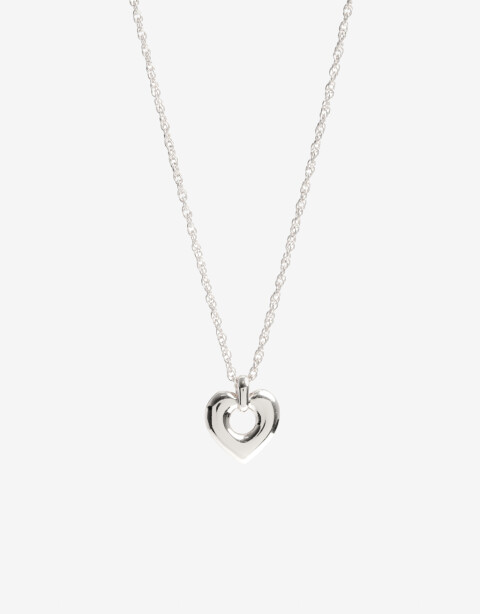 Cadena Corta con Dije Con Dijes Collar Corto Layer Corazón - Plateado