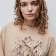 T-SHIRT D.CASSIN MECA M.C FLOR BEIGE