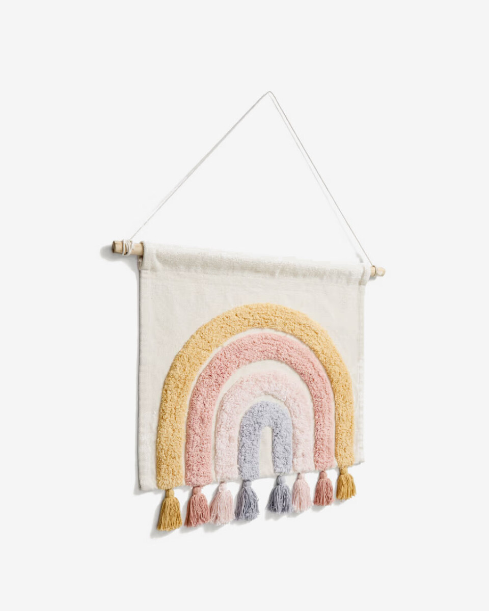 Tapiz mural Tadea algodón arcoíris multicolor 60 x 52 cm 