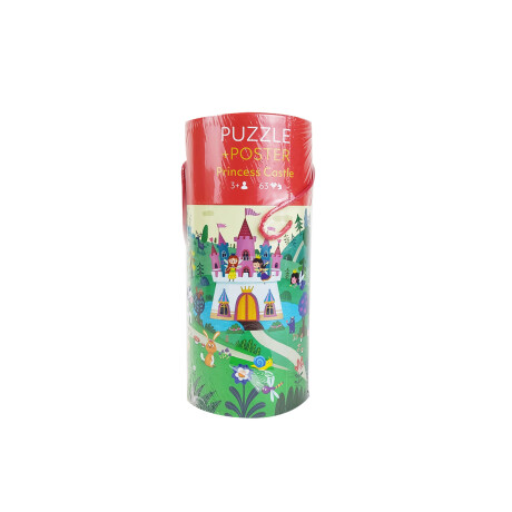 Puzzle alcancía de 63 piezas temática princesas Sc