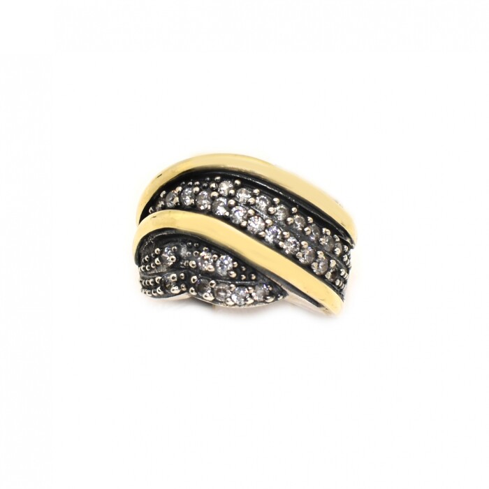 Anillo en Oro y Plata 925 con Zirconias Anillo en Oro y Plata 925 con Zirconias