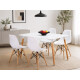 Juego de Comedor Eames Blanco Mesa MDF + 4 Sillas Juego de Comedor Eames Blanco Mesa MDF + 4 Sillas