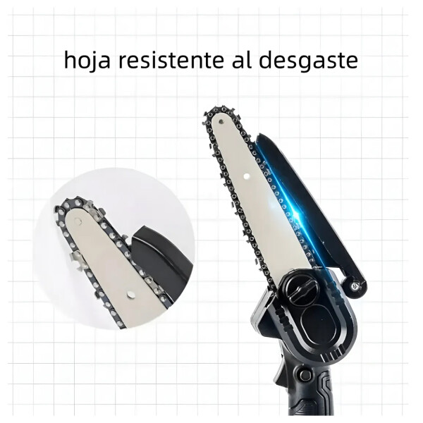Mini Sierra Podadora Portatil 8" 1 Bat 48v 2 Cadenas MINI SIERRA PODADORA PORTATIL LEDSTAR 98