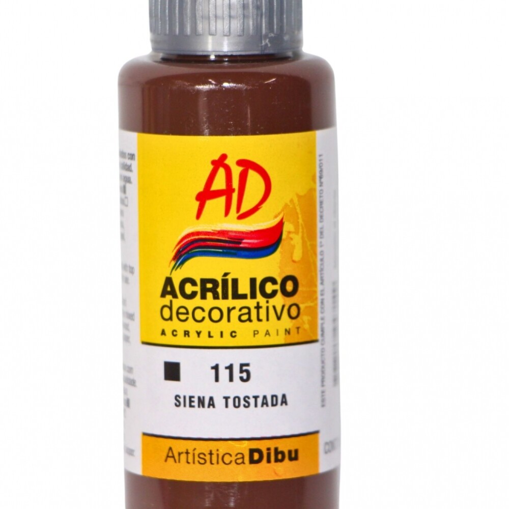 PINTURA ACRILICA ARTISTICA DIBU 60 ML. DIFERENTES COLORES COLOR SIENA TOSTADA 115