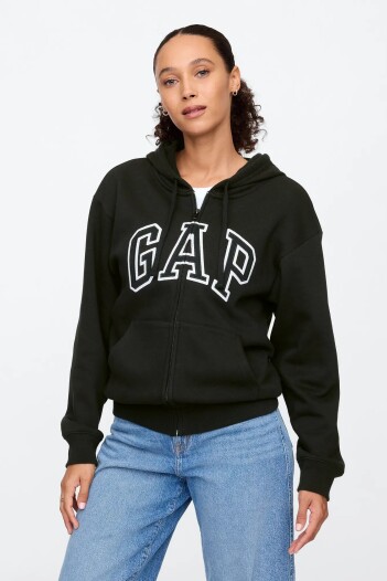 Canguro Con Cierre Logo Gap Mujer True Black V2