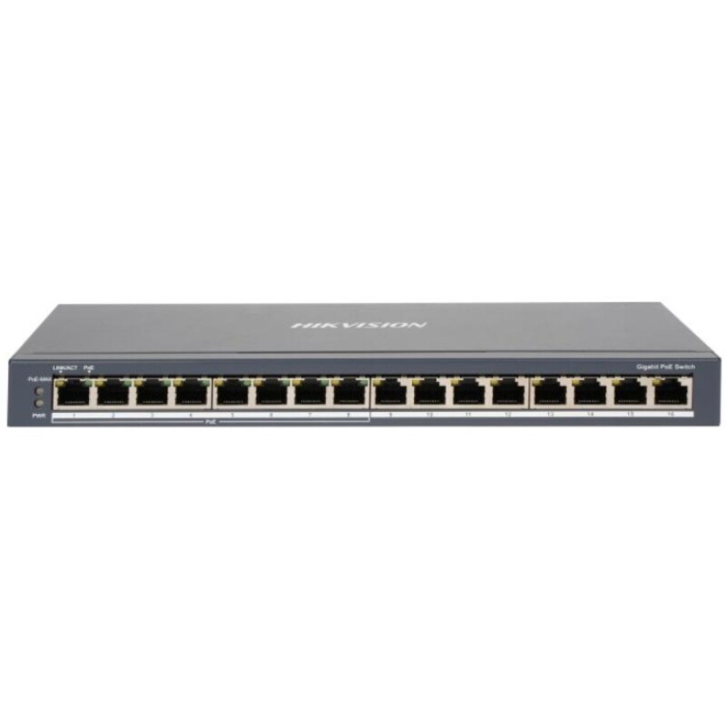 Switch PoE Hikvision 16 puertos gigabit 110W Switch PoE Hikvision 16 puertos gigabit 110W