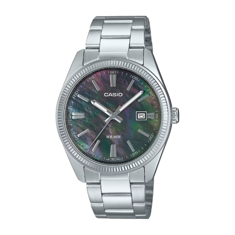 Reloj Casio MTP1302DS 1AVDF para hombre con correa de acero Plateado