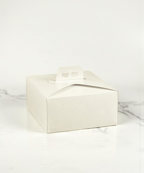 Caja torta 27x27x12 cm. - PELLE BIANCO Caja torta 27x27x12 cm. - PELLE BIANCO