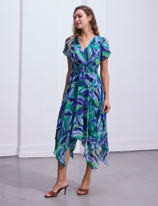 Vestido Dolman AZUL/MULTI