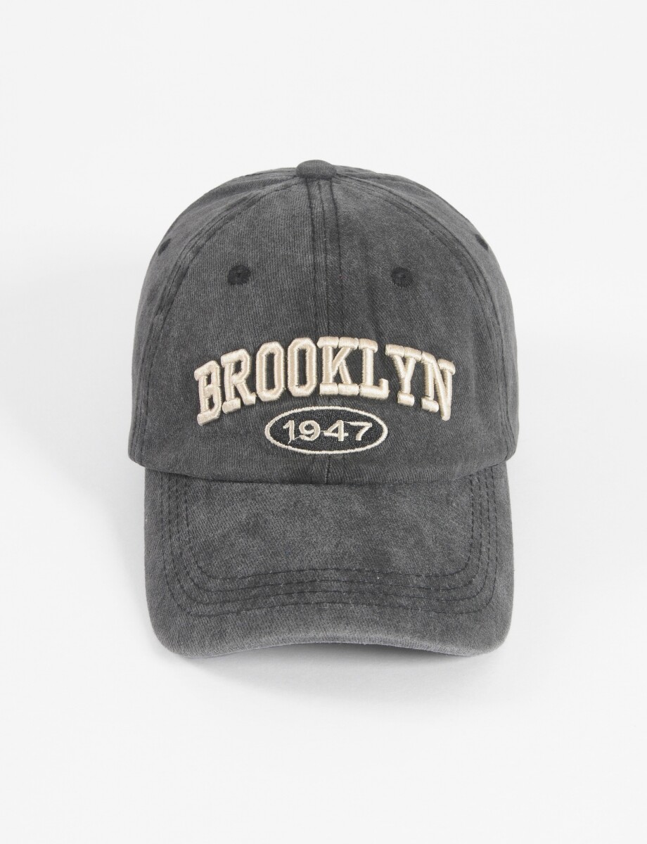 Cap gastado Brooklyn - negro 