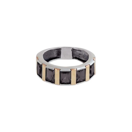 Anillo Jackie Black - Plata y Oro Anillo Jackie Black - Plata y Oro